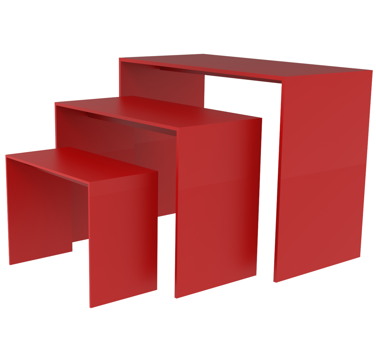 Stolik wystawowy Czerwony