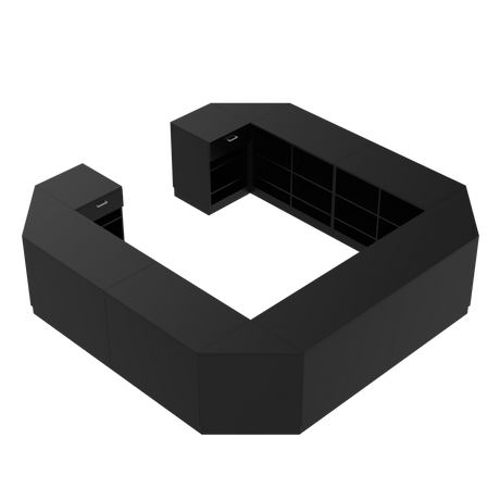 Butiksdisk O, Svart/Svart