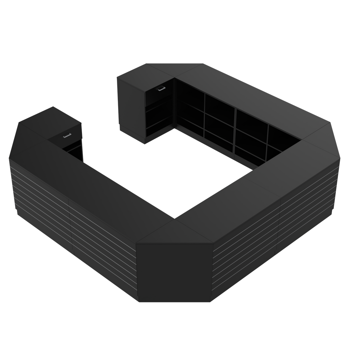 Butiksdisk O, Svart/Svart