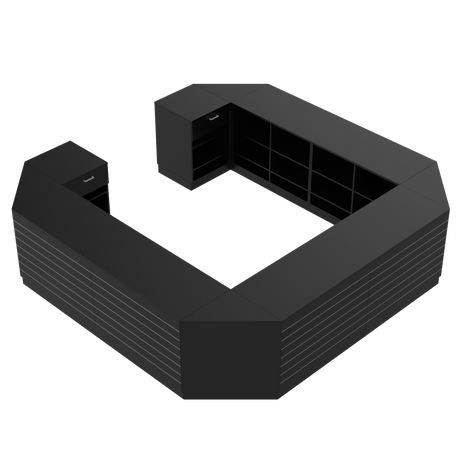 Butiksdisk O, Svart/Svart