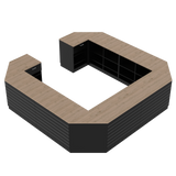 Butiksdisk O, Svart/Ek