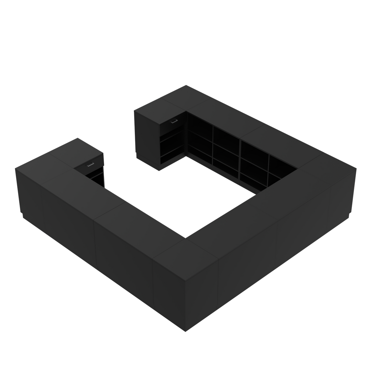 Butiksdisk H, Svart/Svart, (360x360)