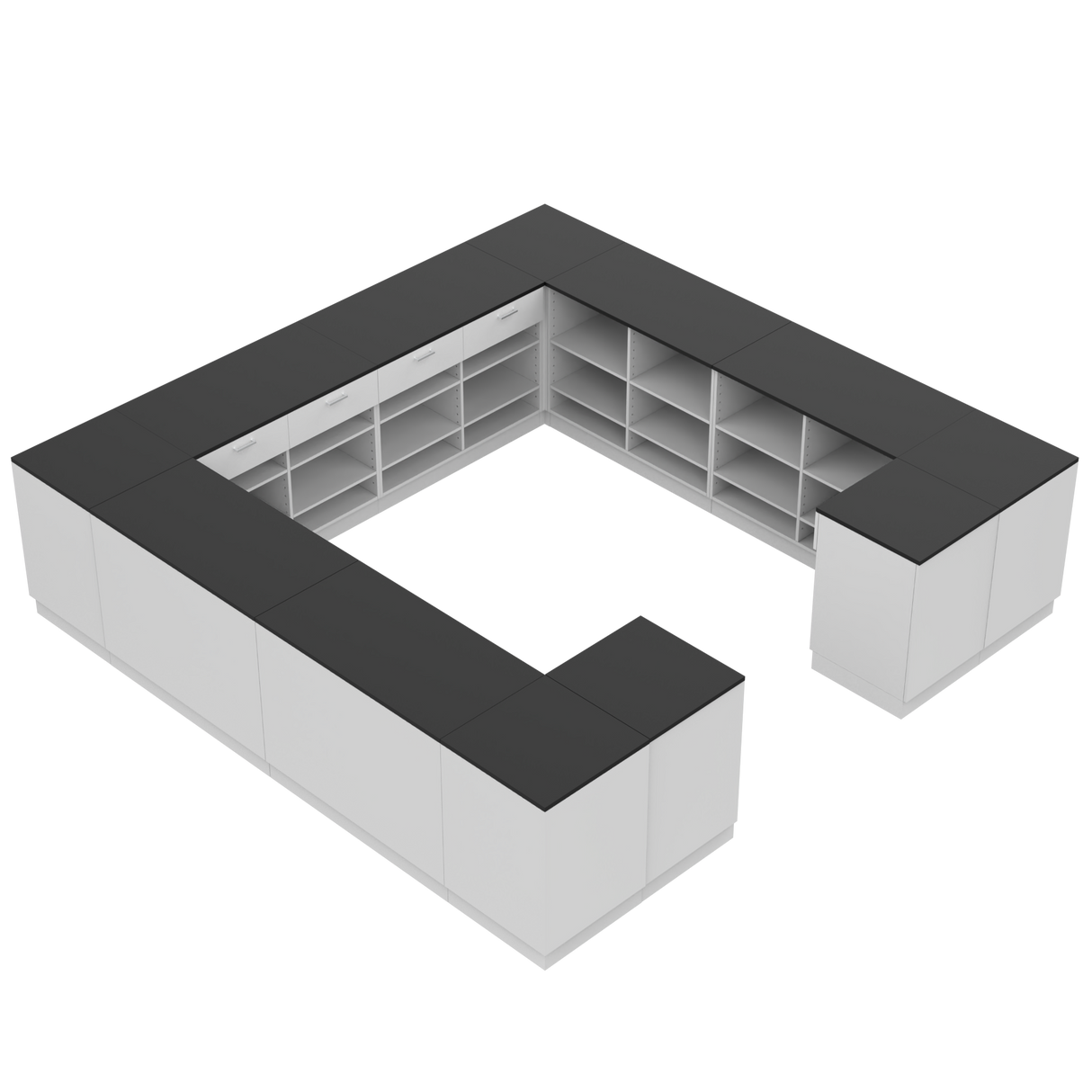 Butiksdisk H, Vit/Svart, (360x360)