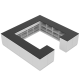 Butiksdisk H, Vit/Svart, (360x360)
