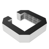 Butiksdisk O, Vit/Svart