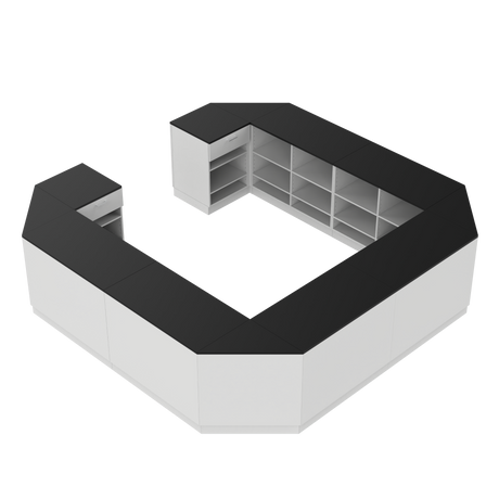 Butiksdisk O, Vit/Svart