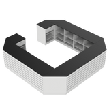 Butiksdisk O, Vit/Svart