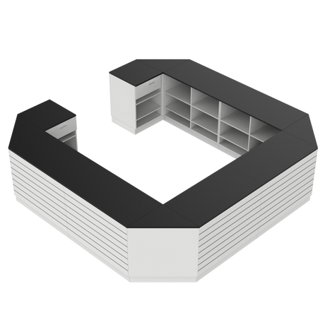 Butiksdisk O, Vit/Svart