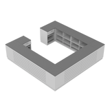 Butiksdisk H, Vit/Grå, (360x360)