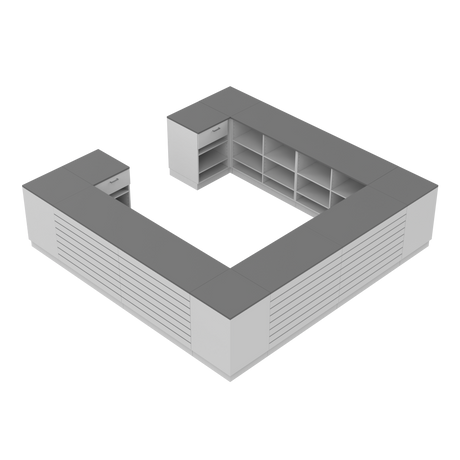 Butiksdisk H, Vit/Grå, (360x360)