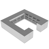 Butiksdisk H, Vit/Grå, (360x360)