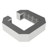 Butiksdisk O, Vit/Grå