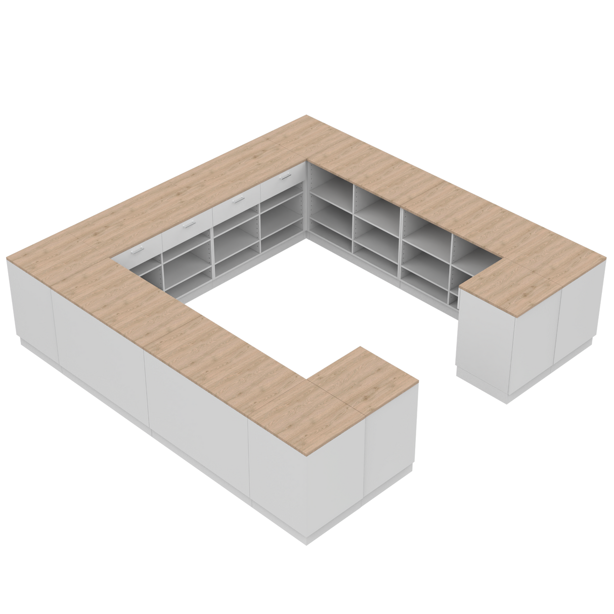 Butiksdisk H, Vit/Ek, (360x360)