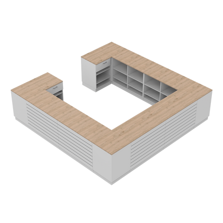 Butiksdisk H, Vit/Ek, (360x360)
