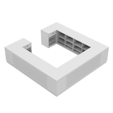 Butiksdisk H, Vit/Vit, (360x360)