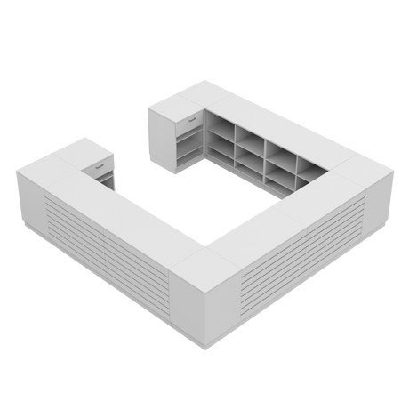 Butiksdisk H, Vit/Vit, (360x360)