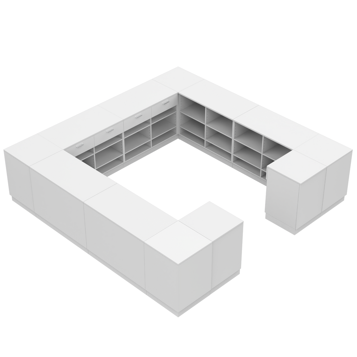 Butiksdisk H, Vit/Vit, (360x360)