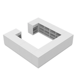 Butiksdisk H, Vit/Vit, (360x360)