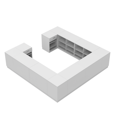 Butiksdisk H, Vit/Vit, (360x360)