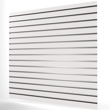 Vit Spårpanel (1200mm x 1200mm) 4ft x 4ft