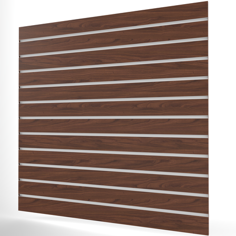 Walnut Slatwall Panel (1200mm x 1200mm) 4ft x 4ft