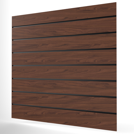 Walnut Slatwall Panel (1200mm x 1200mm) 4ft x 4ft