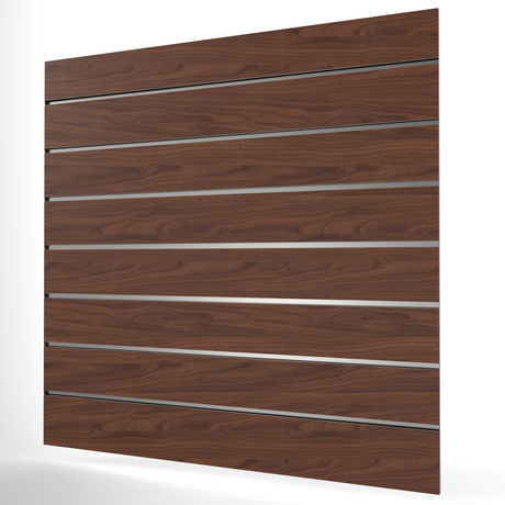 Walnut Slatwall Panel (1200mm x 1200mm) 4ft x 4ft