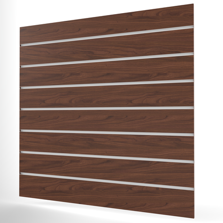 Walnut Slatwall Panel (1200mm x 1200mm) 4ft x 4ft