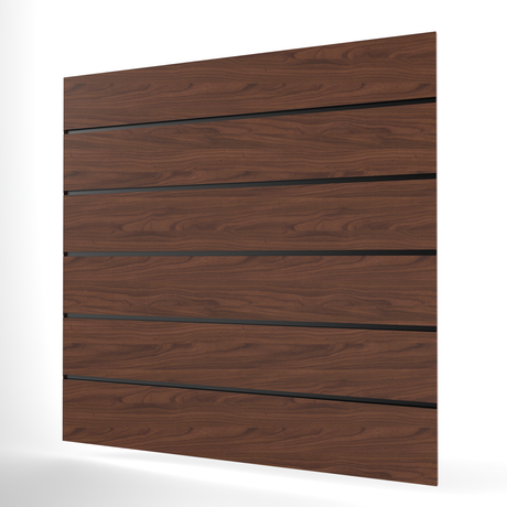 Walnut Slatwall Panel (1200mm x 1200mm) 4ft x 4ft