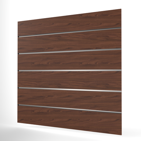 Walnut Slatwall Panel (1200mm x 1200mm) 4ft x 4ft