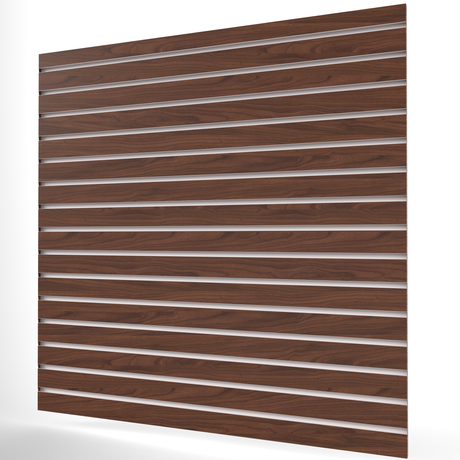 Valnøtt sporpanel (1200mm x 1200mm) 4ft x 4ft