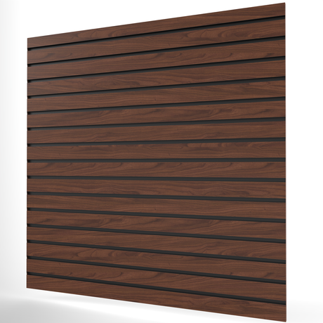 Valnøtt sporpanel (1200mm x 1200mm) 4ft x 4ft